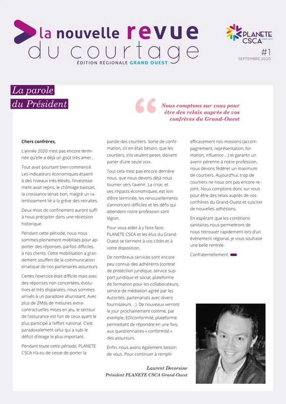 Laurent Devorsine — Éditorial NRDC n°1 — Septembre 2020