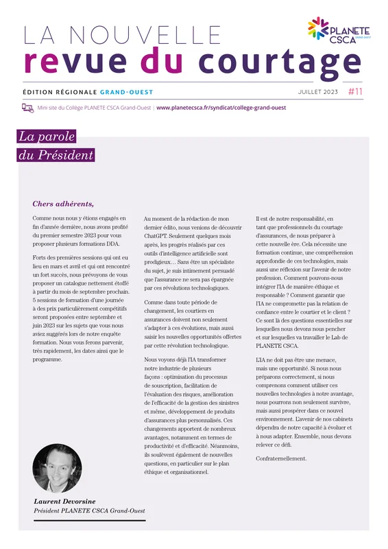 Laurent Devorsine — Éditorial NRDC n°11 — Juillet 2023