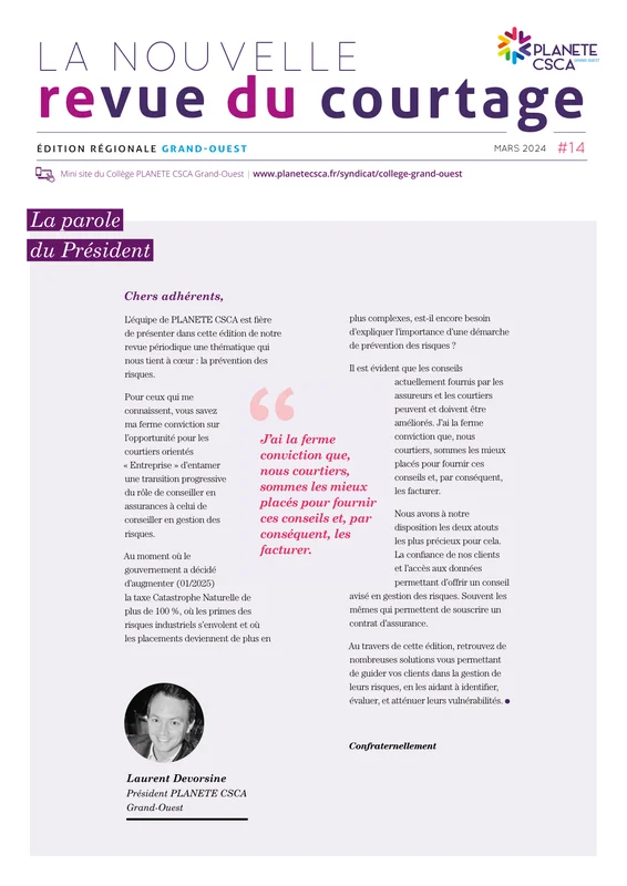 Laurent Devorsine — Éditorial NRDC n°14 — Mars 2024