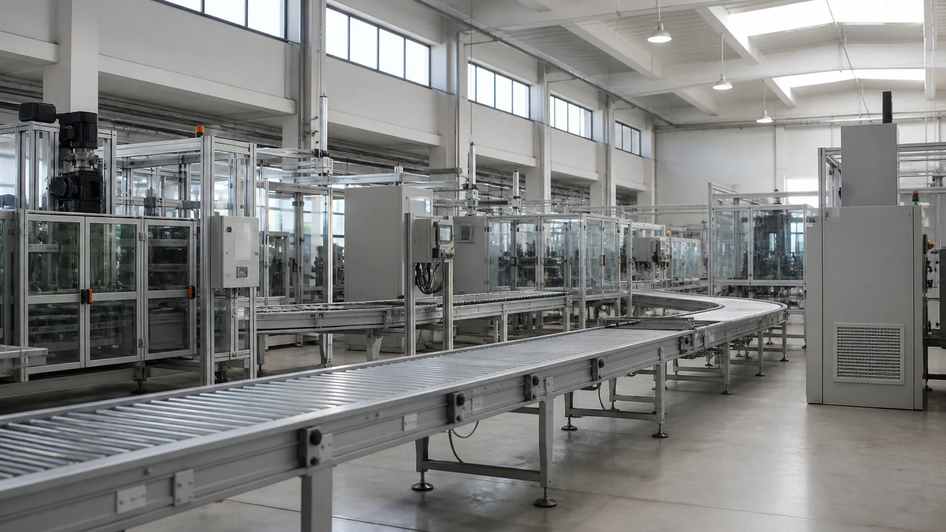 Ligne de production à l'arrêt.