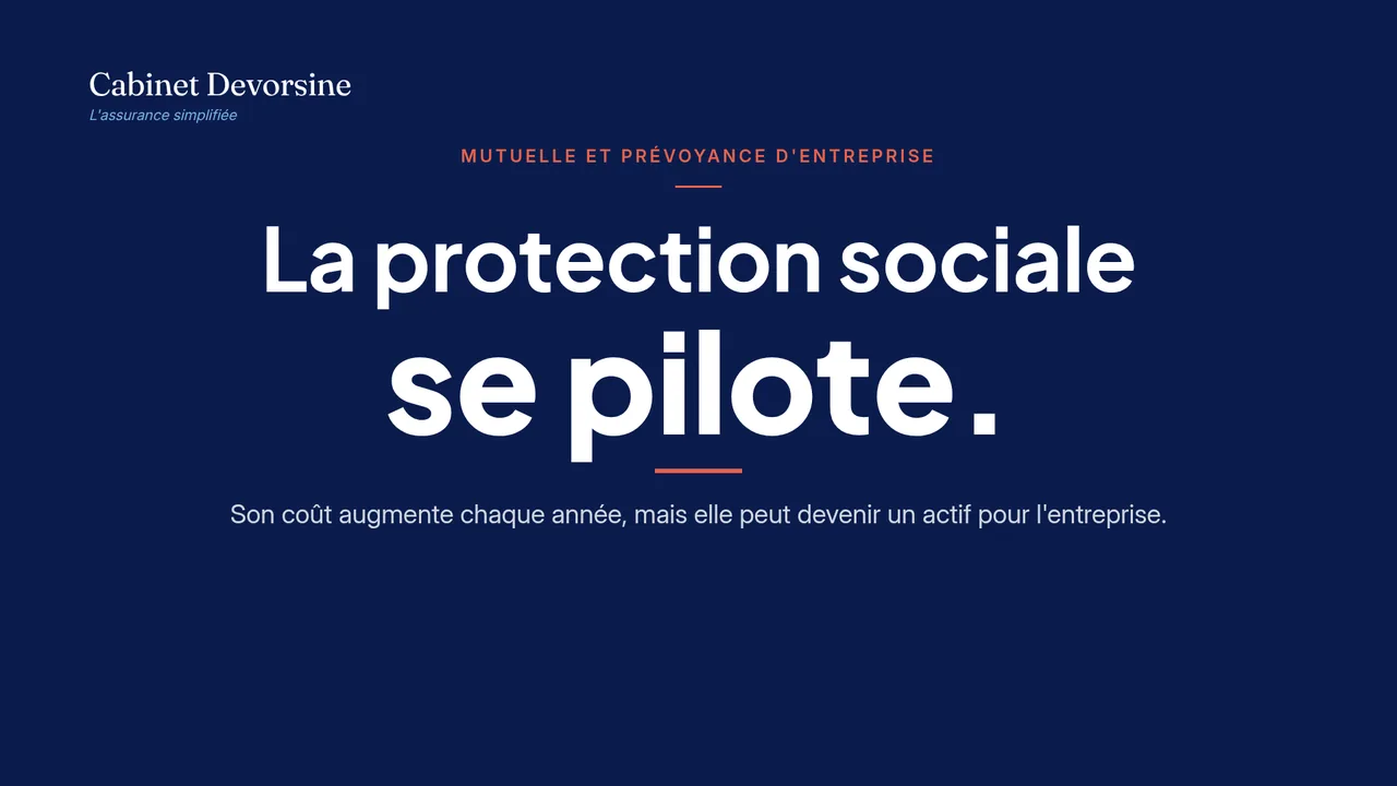 Vidéo du Cabinet Devorsine : « La protection sociale se pilote ».